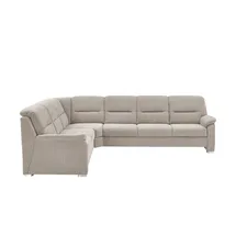 meinSofa Eckcouch Flachgewebe 2-Sitzer Creme