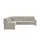 meinSofa Eckcouch Flachgewebe 2-Sitzer Creme