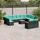 vidaXL Gartensofa-Set mit Kissen, schwarzes Polyrattan