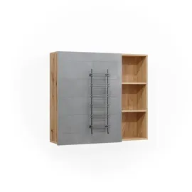 Vicco Spiegelschrank für Badezimmer Rudi 90 x 80.9 cm, mit Tür und offenen Fächern