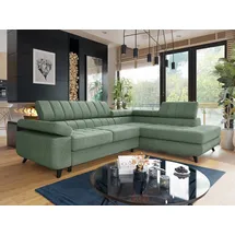 Mirjan24 Eckcouch Abriamo 10 L-Form 2-Sitzer Grün