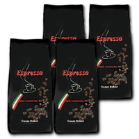 4 KG Schirmer Kaffee Espresso Bohnen - 4 Pakete zu je 1000 g