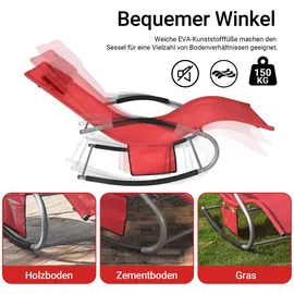 SoBuy Sonnenliege OGS28 Rot