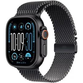 Apple Watch Ultra 2 GPS + Cellular 49 mm Titangehäuse schwarz,  Milanaise Armband schwarz S