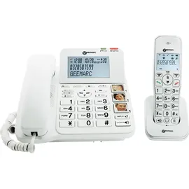 Geemarc AmpliDECT COMBI 295 Combo Seniorentelefon schnurgebunden 30 dB (+Anrufbeantworter+ ) und Zusatz-Dect-Telefon - Deutsche Version
