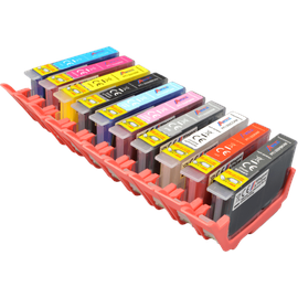 Ampertec 10 Ampertec Tinten ersetzt PFI-300 alle Farben 10 Patronen