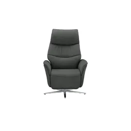 HIMOLLA Fernsehsessel 7051 Leder 74 x 113 x 86 cm Grau mit Kopfteil
