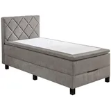 Die Möbelfundgrube Boxspringbett 100 x 200 cm H3 Grau