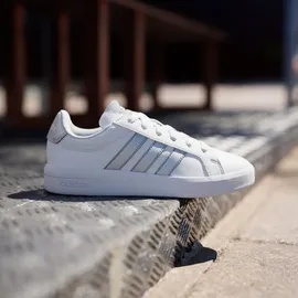 adidas Grand Court 3.0 Kinder Cloud White/Silver Metallic 38