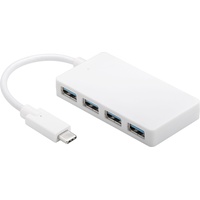 goobay weiß USB-Hub, 4x USB-A 3.0, USB-C 3.0 [Stecker] 66274