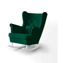 beautysofa Schaukelsessel Fabio Textil 82 x 103 x 108 cm Grün