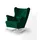beautysofa Schaukelsessel Fabio Textil 82 x 103 x 108 cm Grün