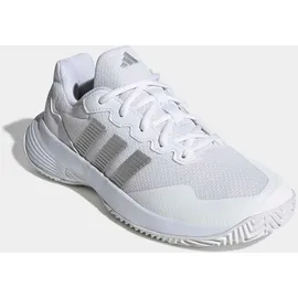 adidas Damen GAMECOURT 2 Tennis Shoes, FTWR White/Silver met./Silver met., 42 EU
