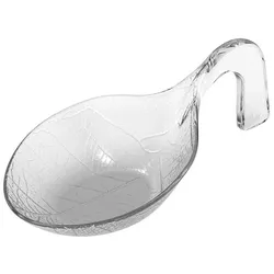 MONOUSO - Mehweg Fingerfood-Löffel aus PS Kristall "Clorofilla" 9,8cm (30 Stück)