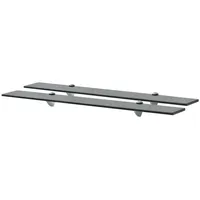 vidaXL Wandregal 80 x 10 x 0,8 cm Schwarz