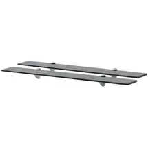 vidaXL Wandregal 80 x 10 x 0,8 cm Schwarz