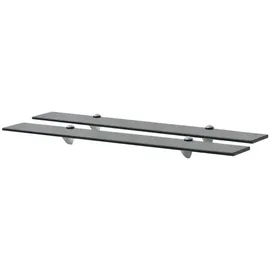 vidaXL Wandregal 80 x 10 x 0,8 cm Schwarz