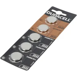 5x Duracell CR2032 Lithium Batterie 3 Volt mit bis zu 180mAh Kapazität