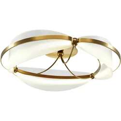Maytoni Moderne Deckenleuchte Breeze Messing aus Acryl , Aluminum LED Energieeffizient 45W für Küche, Schlafzimmer, Wohnzimmer, Esszimmer, Lobby
