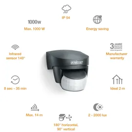 Steinel Bewegungsmelder IS 140-2 Schwarz