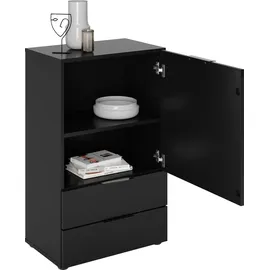 FMD Kommode Dark 49,7 x 81,3 x 31,7 cm Schwarz
