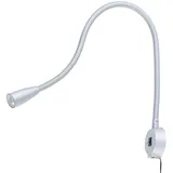 Lunartec LED-Bett- & Leseleuchte mit Schwanenhals & USB-Ladebuchse, 3 W, 180 lm