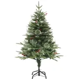 vidaXL Weihnachtsbaum mit LEDs & Kiefernzapfen Grün 150 cm PVC & PE Modell 3