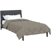 vidaXL Ganzjahresbettdecke Hellgrau 135 x 220 cm Mikrofaser