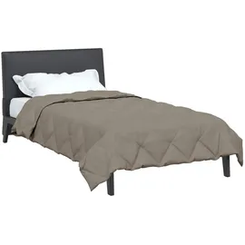 vidaXL Ganzjahresbettdecke Hellgrau 135 x 220 cm Mikrofaser