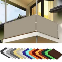Balkon Sichtschutz Wasserdicht 90 x 240 cm Uv-Schutz, Windschutz Balkon Verkleidung mit Ösen Kabelbinder Und Kordel für Garten Balkon Zaun Terrassen, Taupe