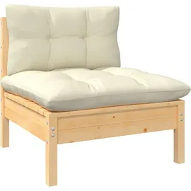 vidaXL Modell 8 Loungeset mit Creme Kissen Kiefernholz