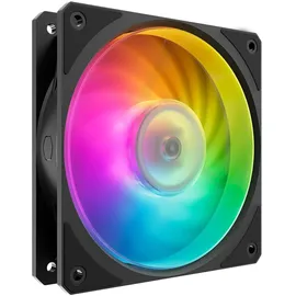 Cooler Master Mobius 140P ARGB Gehäuselüfter – 140mm ARG-Lüfter mit Ring-Blade-Design (PWM), Loop Dynamic Bearing System (max. 76,5 CFM, 2,3 mmH2O, 30 dBA), abgeschrägter Air-Focus-Rahmen, Schwarz