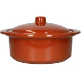 Mambocat Ton-Topf + Deckel 1,6L Mediterran Cocotte Kochtopf Schmortopf Mittelalter Garen