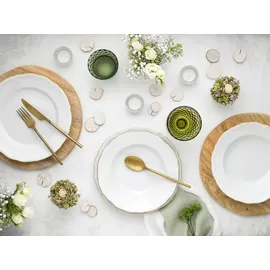 CreaTable Maria Theresia Tafelservice 12-tlg. goldfarben/weiß