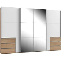 WIMEX Schwebetürenschrank Level 350 x 236 x 65 cm Beige/Braun/Weiß
