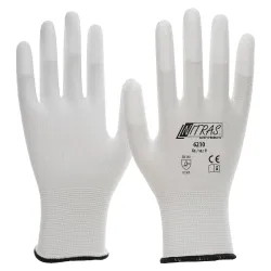 NITRAS Nylon-PU-Handschuhe 6210-8 , 1 Packung = 12 Paar, Größe L (8)