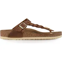 Birkenstock Gizeh Braided Nubukleder geölt cognac 37