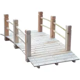 Outsunny Gartenbrücke 152,5 x 67 x 48 cm Natur