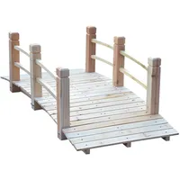Outsunny Gartenbrücke 152,5 x 67 x 48 cm Natur