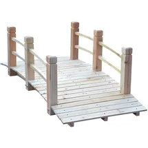 Outsunny Gartenbrücke 152,5 x 67 x 48 cm Natur