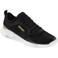 Kempa Hallen-Sport-Schuhe Kourtfly in schwarz/weiß/gold | Gr.: 7