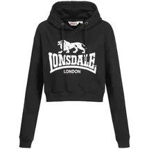 Lonsdale Kapuzensweatshirt Cropped Roxeth schwarz XS