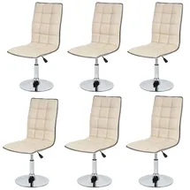 MCW Esszimmerstuhl C41 Kunstleder creme 6er Set