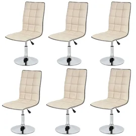 MCW Esszimmerstuhl C41 Kunstleder creme 6er Set