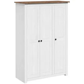 vidaXL Kleiderschrank 3-türig 118 x 171 x 50 cm Weiß