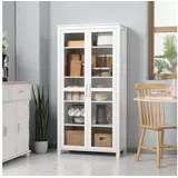 Homcom Küchenschrank Hochschrank Küchenbuffet 80 x 39,5 x 160 cm Weiß