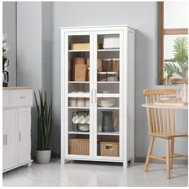 Homcom Küchenschrank Hochschrank Küchenbuffet 80 x 39,5 x 160 cm Weiß