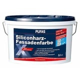 (11,99 €/L) Pufas Silikonharz Fassadenfarbe schlagregendicht Abperleffekt  5L