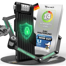 MIVELO Faltschloss Schwarz 120 cm