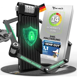 MIVELO Faltschloss Schwarz 120 cm